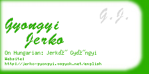 gyongyi jerko business card